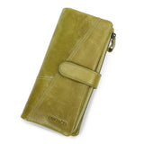 New Genuine Leather Wallet Fashion Coin Purse For Ladies Women Long Clutch Wallets With Cell Phone Bags Card Holder