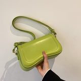 2023 New Popular Solid Bag Designer  PU Leather Women's Shoulder Bag Fashion Simple Crossbody Bag Flap Handbag Trend