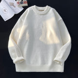 Round Neck Men's Korean Sweaters 8 Colors Fashion Warm Soft Autumn Male Knitted Pullovers Solid Casual Knitwear