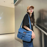 Denim Hobo Crossbody Bags For Women 2023 New Trends Purses And Handbags Multi Pockets Shoulder Messenger Bag Big Capacity Totes