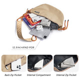 Premium Waterproof PVC Men Crossbody Bag Personalised Minimalist Shoulder Bag 12.9inch IPad Portable Utility Commuter Sling Bag