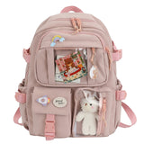 Cute Women Backpacks Waterproof Multi-Pocket Nylon School Backpack for Student Female Girls Kawaii Laptop Book Pack Mochilas