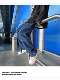 Men Jeans Wide Leg Denim pants Loose Straight Baggy Men's Jeans hip hop Streetwear Skateboard Neutral denim Trousers Cargo jeans