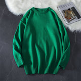 Korean Fashion Sweaters Men New Brand Sweater Fashion Jumper Casual O-Neck Solid Color Homme Knitwear White Black Pullover