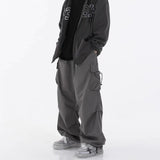 Black Men's Pants Oversize Pants High Street Fashion Wide leg Men's Cargo Pants Streetwear Fashion Harem Pants Men