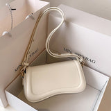 2023 New Popular Solid Bag Designer  PU Leather Women's Shoulder Bag Fashion Simple Crossbody Bag Flap Handbag Trend