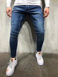 Jeans Men Skinny Slim Fit Blue Hip Hop Denim Trousers Casual Jeans for Men Jogging jean