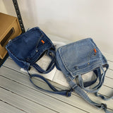 2023 NEW High Quality Denim Cloth Women Little Shoulder Bag Girl Small Casual Handbag Totes Lady Designer Travel Shopping Purse