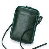 Genuine Leather Crossbody Bag Women Small Shoulder Handbag High Quality Cow Leather Mobile Phone Purse Bags Female Messenger Bag