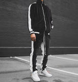 Spring Autumn Men's Velvet Set Sport Suit Male Plus Velour Thick Hoodies+ Pants Warm Sweatshirt Sportswear Tracksuit For Men