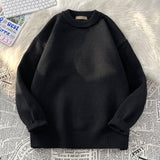 Round Neck Men's Korean Sweaters 8 Colors Fashion Warm Soft Autumn Male Knitted Pullovers Solid Casual Knitwear