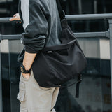 Men Messenger Bag Fashion 14inch Laptop Oxford Waterproof Travel Shoulder Bag All-match Large Casual Single Bag For Male