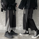 Joggers Cargo Pants for Man Patchwork Streetwear Loose Oversize Fashion Hip Hop Fashion Tie Leg Sweatpants Casual Male Trousers