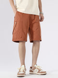 2023 New Summer Men's Cargo Shorts Multi-Pockets Knee Length Elastic Waist Men Work Short Pants Streetwear Baggy Casual Shorts