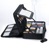 Waterproof Make Up Bag Beautician Toiletry Makeup Case Female Portable Travel Cosmetic Case For Brushes Cosmetic Bag With Mirror