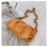 Day Clutch Thick Gold Chains Dumpling Clip Purse Women Cloud Underarm Shoulder Bag Pleated Designer Pouch Totes Handbag