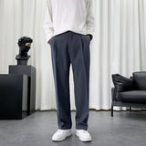 2023 New Men Casual Pants Solid Wide Leg Trousers Straight Fashionable  Suit Pants Streetwear Comfortable Fabric Oversize Unisex