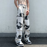 2023 Men's Work Camouflage Printing Cargo Casual Pants Elastic Waist Fashion Trend Sweatpants High Quality Trousers M-2XL