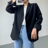 Korean Style Office Blazer Dress Women Elegant Slim Fit with Belt Suit Jackets Ladies Solid Color Long Sleeve Crop Blazer