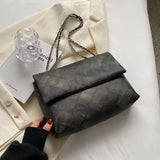 2023 New Designer Women Shoulder Bag Patchwork Pu Leather Crossbody Bags Chain Strap Fashion Handbags