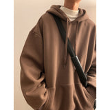 Solid Color Sweatshits Men's Fashion Hooded Loose Autumn Unisex Hoodies Hip Hop Casual Male New Brand Pullovers