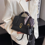 Small PU Leather Tote Bags 2023 Fashion Winter Designer Trend Ribbon Crossbody Bag with Short Handle Female Handbags