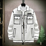 Ilooove New Spring Autumn Casual Jackets Korean Fashion Short Lapel coat Decoration Body Men's Jacket High Quality Hip Hop Coats Men