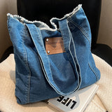 Denim Women's Shoulder Bag High Quality Large Capacity Simple All Match Female Shopper Bag The New Listing Chic Designer Handbag