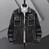 Ilooove New Spring Autumn Casual Jackets Korean Fashion Short Lapel coat Decoration Body Men's Jacket High Quality Hip Hop Coats Men