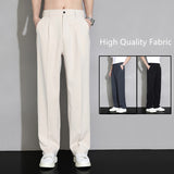 2023 New Men Suit Pants Casual Pant Solid Wide Leg Business Trousers Straight Fashionable Streetwear Comfortable Fabric Oversize