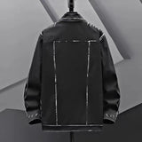 Ilooove New Spring Autumn Casual Jackets Korean Fashion Short Lapel coat Decoration Body Men's Jacket High Quality Hip Hop Coats Men