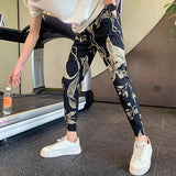 Summer New Ankle Length Floral Harem Pants For Men Clothing 2023 All Match Streetwear Slim Fit Casual Joggers Trousers Hip Hop