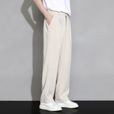 2023 New Men Suit Pants Casual Pant Solid Wide Leg Business Trousers Straight Fashionable Streetwear Comfortable Fabric Oversize