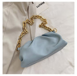 Day Clutch Thick Gold Chains Dumpling Clip Purse Women Cloud Underarm Shoulder Bag Pleated Designer Pouch Totes Handbag