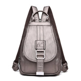 Hot Women Leather Backpacks Female Vintage Backpack For Teenage Girls School Chest Bag Travel Bagpack Ladies Sac A Dos Back Pack