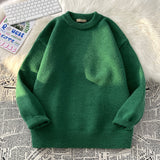 Round Neck Men's Korean Sweaters 8 Colors Fashion Warm Soft Autumn Male Knitted Pullovers Solid Casual Knitwear