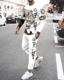 Men's Clothing Sets Fashion Must-Have Activewear 3D Printed Long Sleeve T-Shirts Men's Pullovers Casual Sweatpants Set