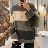 Pullovers Men Fashion Sweater Handsome High Street Stylish Dynamic Male Clothing Knitting Baggy All-match College Unisex Casual