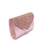 Women's Evening Bag Polyester Party / Evening Sequin Chain Solid Color Glitter Shine Silver Black Pink