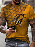 Men's Unisex Shirt T shirt Tee Tee Bee Graphic Prints Crew Neck A B C D E 3D Print Daily Holiday Short Sleeve Print Clothing Apparel Designer Casual Big and Tall