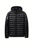 Ilooove - Men's All Match Warm Padded Jacket For Fall Winter, Hooded Winter Coat