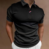 Men's Sport Polo Golf Shirt Casual Holiday Lapel Short Sleeve Fashion Basic Gradient Button Summer Regular Fit Wine Black White Navy Blue Orange Gray Sport Polo