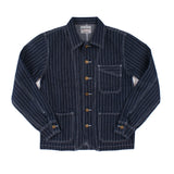 Ilooove - Men's Primary Color Denim Jacket  Tough Men Wear Vertical Stripe Jacket