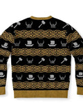 Men's Ugly Christmas Sweater Pullover Sweater Jumper Ribbed Knit Knitted Print Santa Claus Stand Collar Fashion Streetwear Daily Wear Vacation Clothing Apparel Fall & Winter Yellow M L XL