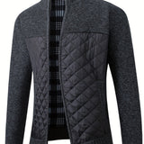 Ilooove - Men's Warm Sweater Casual Jacket, Stand Collar Jacket Coat For Fall Winter