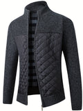 Ilooove - Men's Warm Sweater Casual Jacket, Stand Collar Jacket Coat For Fall Winter