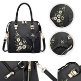 Women's Handbag Crossbody Bag Shoulder Bag Dome Bag PU Leather Office Daily Pendant Embroidery Chain Flower Black Yellow Pink