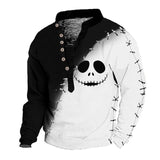 Men's Sweatshirt Pullover Daily Classic Casual Skull Graphic Prints Sweatshirts Black Designer Holiday Going out Streetwear Stand Collar 3D Print Print Spring &  Fall