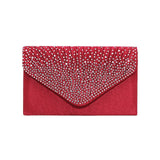 Women's Evening Bag Tri-fold Polyester Formal Wedding Party Crystal / Rhinestone Glitter Shine Silver Wine Black