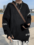 Ilooove - Men's Oversized Irregular Hole Sweater